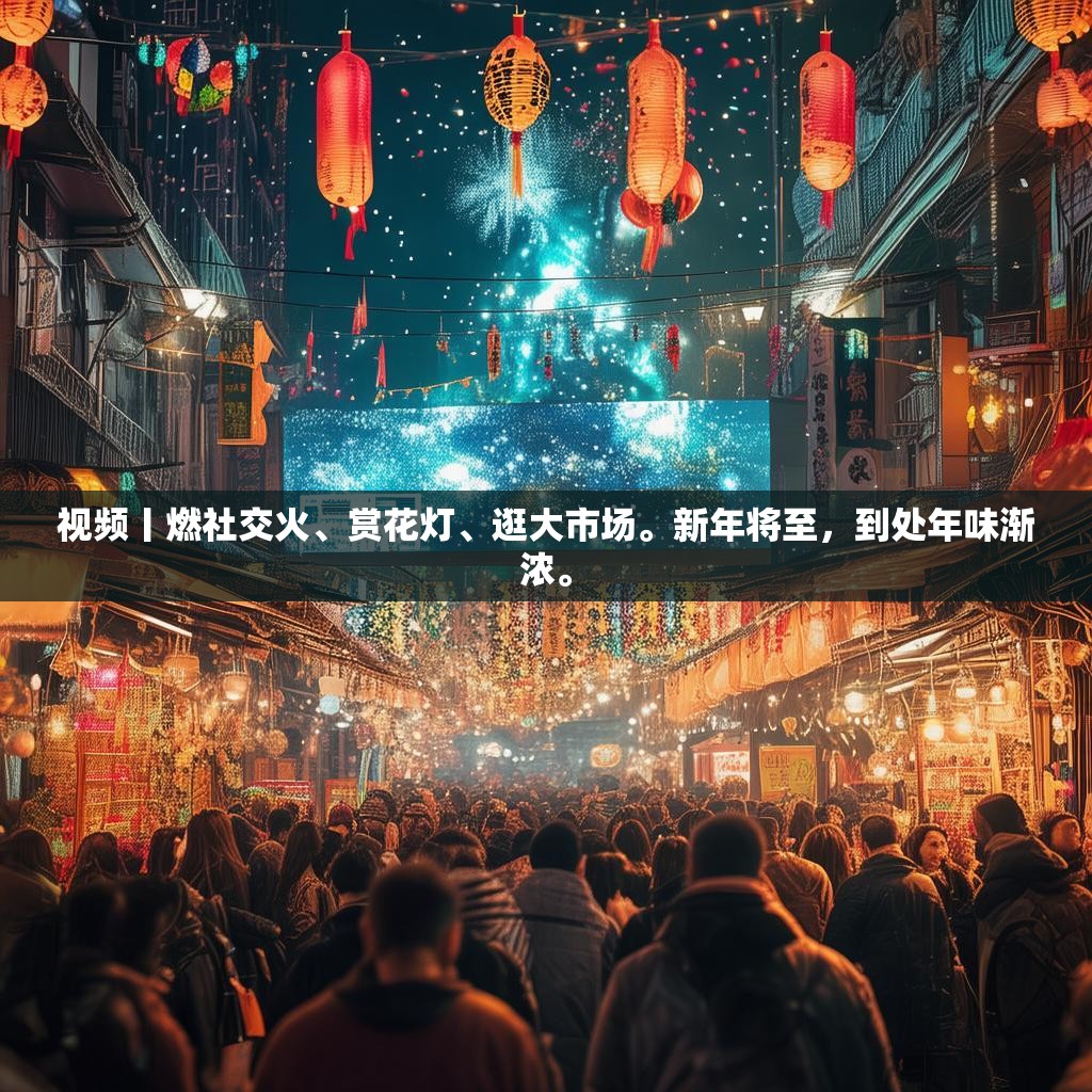 视频丨燃社交火、赏花灯、逛大市场。新年将至，到处年味渐浓。