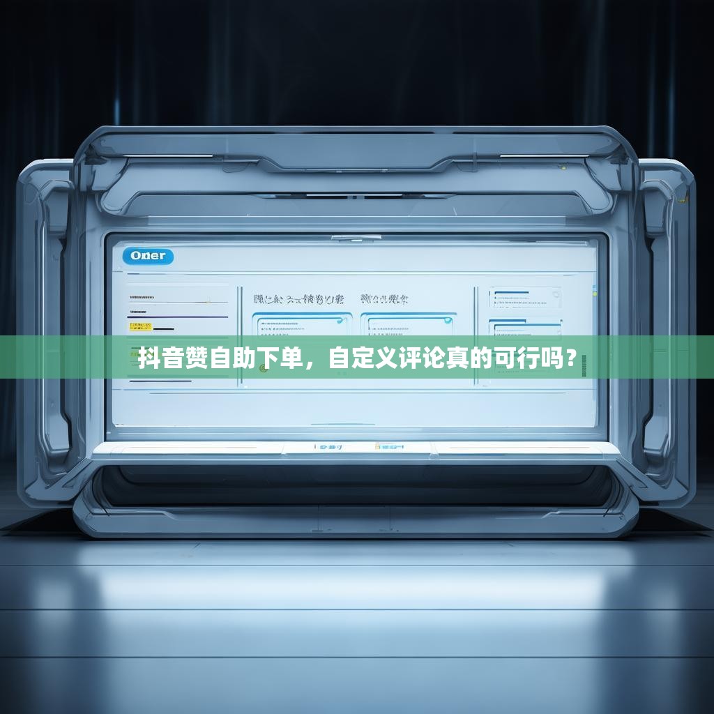 抖音赞自助下单，自定义评论真的可行吗？